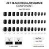 MUZMAK Reusable Press On Nails - Zet Black - Regular