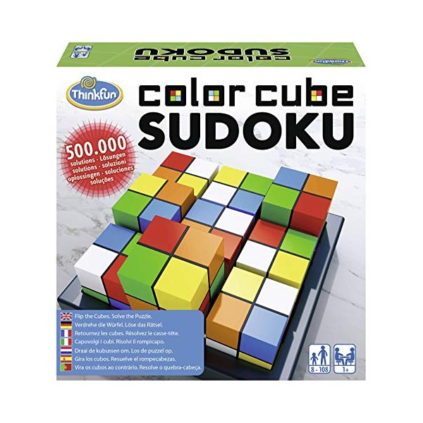 ThinkFun 76342 Color Cube Sudoku Game, Yellow