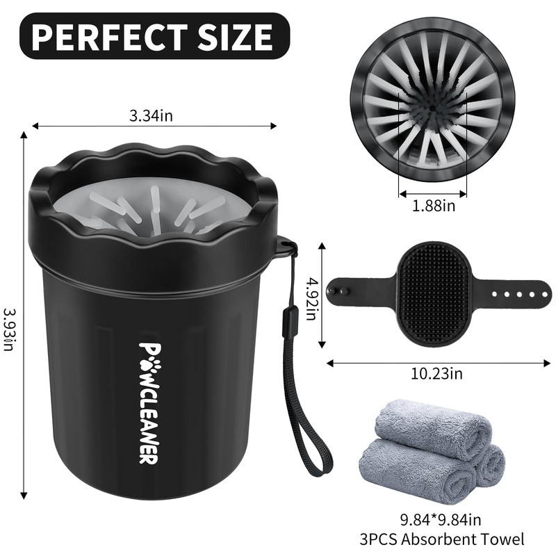 Professional 7 in 1 Dog Paw Cleaner for Dogs &
