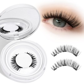 Long Lasting Magnetic False Eyelashes, Magnetic Eyelashes Reusable with Applicator, Natural Magnetic Lashes Look, No Glue Required, Easy to Apply (1K Pair)