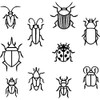 A8 'Bug Pattern' Unmounted Rubber Stamp (RS00021856)