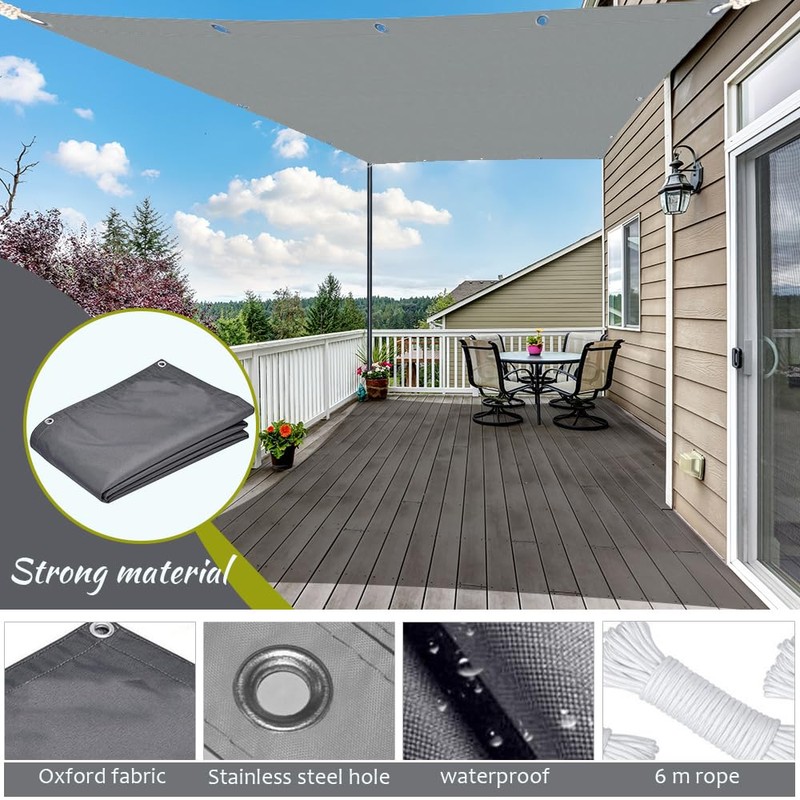 ONESHLEE Awning Waterproof Rectangular, Sun Protection Balcony Patio, Awning Fabric,