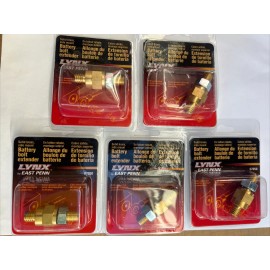 Lynx 5 LYNX BY DEKA SOLID BRASS SIDE POST BATTERY TERMINAL BOLT EXTENDERS #07050