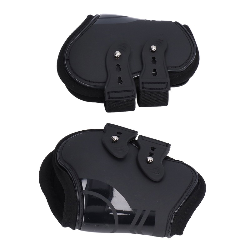 2Pcs Horse Tendon Boots Set Sturdy Adjustable PU Shell Tendon