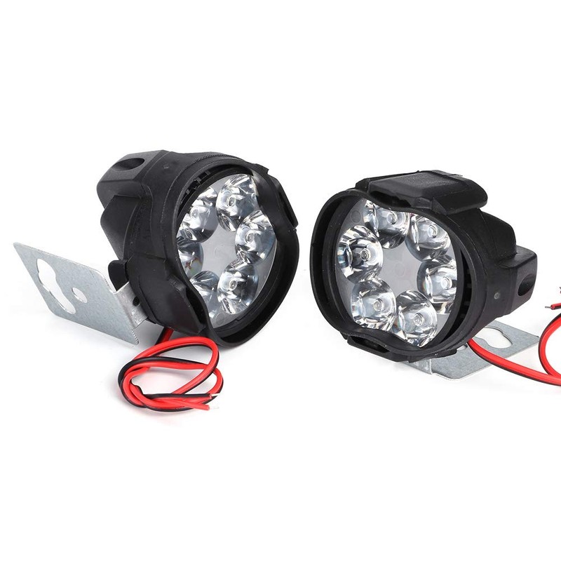 Headlights/Headlights,2Pcs 6 Led Spot Fog Light Motorcycle Headlight Universal Waterproof