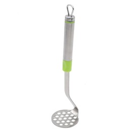 Mini Potato Mashers,Mini Avocado Masher with Non Slip Handle, Stainless Steel Bean and Potato Masher, Small Food Masher, Lightweight Kitchen Tool (Green)
