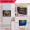 GDINDINFAN 5-Tier Magnetic File Holder, No Drilling Wall File Organizer,