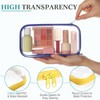 Sanwuta 6 Pcs Clear Hard Zipper Case Plastic Zipper Pouches