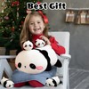 SQEQE Panda Stuffed Animals with 4 Baby Panda Plushies in