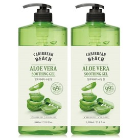 Caribbean Beach Aloe 1000ml 2 / 캐리비안비치 알로에 수딩젤 1000ml 2개