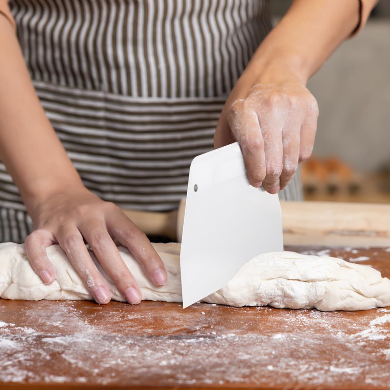 Garneck Dough Scraper Large Made of Plastic, Pack of 2,
