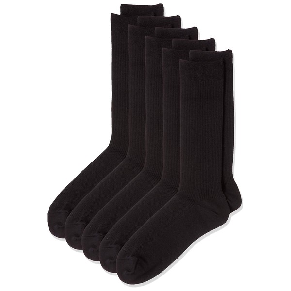 Fukusuke 155N58A0-1 School Socks, Bulk Buy, 5 Socks Set (Crew