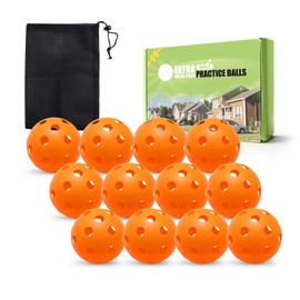 FINGER TEN Golf Practice Balls Plastic Colored Value 12/24/36 Pack, Limited Flight Sports Training Ball for Men Women, Indoor Outdoor Driving Range Backyard Use (Orange, 12 Pack)