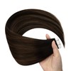 YoungSee Tape in Hair Extensions Real Human Hair Brown Balayage