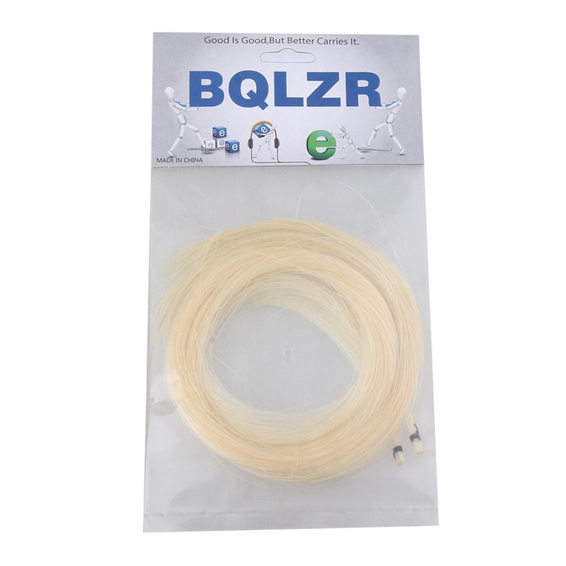 BQLZR White 2 Hanks Professional Violin Bow Hair Mongolian