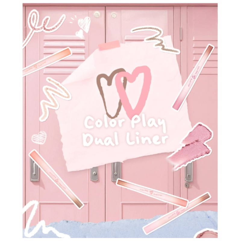 2AN Color Play Dual Liner 0.7g+0.18g, Shade:02 Bebe Pink