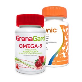 Granagard Punic Vitaminas Zinc Duo Pack Omega Cápsulas Suplementos Alimenticios