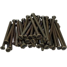 Antique Brass Screws Flat Head - M3.5 x 50mm Long - For Electrical Switch and Socket (50)