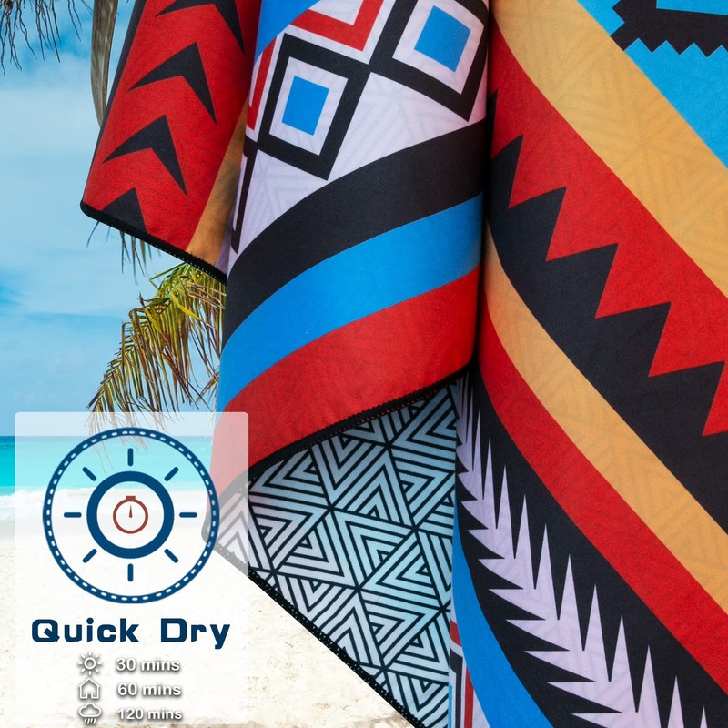 DARCHEN Microfiber Beach Towels Oversize Quick Dry Towel[1 or 4