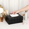 BTSKY PU Leather Household Office Rectangular Tissue Box with Remote