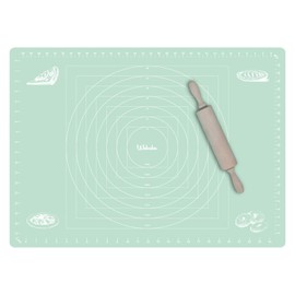 Webake Extra Large Silicone Baking Mat, Non Stick Pastry Mat 26 x 18 Inch for Rolling Dough With Measurements, Cookie Pizza Pie Mat, Non Slip Countertop Protector (Green)