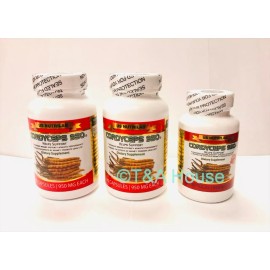 US NUTRILAB CORDYCEPS 950 USDA ORGANIC (BUY 1 GET 1 FREE) + 1 FREE 20 Caps Bottle
