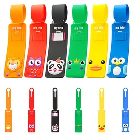 HLIWS 12Pcs Luggage Tags, Suitcase Tags, Name Labels, Suitcase Name Address ID Tags, for Travel Bag, Checked Luggage, Suitcases, Laptop Bags, Backpacks