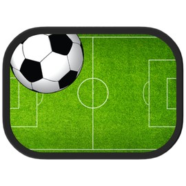 Mepal Lunch Box for Children - Bento Lunch Box - Football - Lunch Box with Bento Compartment & Fork - Meal Prep Box Clip Closure - BPA Free & Dishwasher Safe - 750 ml - Football Field