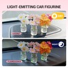 DRIYANN Daisy Car Dashboard Decorations - 4 Pack Mini Floral