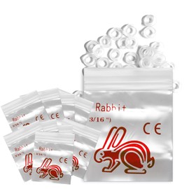 LA MIERE Bandas ortodónticas transparentes sin látex de 100 pzas, bandas elásticas dentales intraorales (pesadas, 6.5 oz, 3/16" (4.8mm))