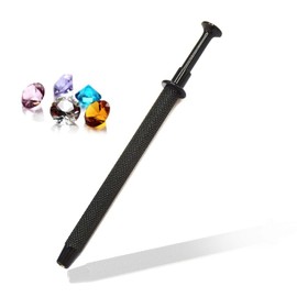 AAProTools Gemstone Diamond Pick-Up Tool Black Coated 4 Prongs Claws Professional Gem Catcher Holder Stainless Steel Tweezers
