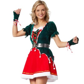 dressforfun 900846 Women's Elf Costume, Gnome Christmas Elf, Various Sizes, (XL, No. 303413)