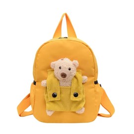 Rivhom Toddler Backpack for Boys and Girls, Cute bear Cartoon Mini Backpack for Kids 2-6 Years (Yellow)