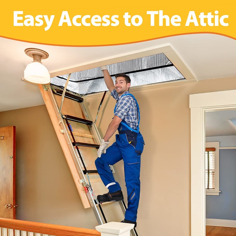 LEMOONE Attic Door Insulation Cover 25"x54"x11", Energy Saving Tent Attic
