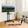 FAHKNS Rolling TV Stand with Adjustable Shelf - Portable Mobile