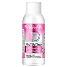 Eveline Cosmetics Facemed+ 3-in-1 Hyaluronic Micellar Water - Alcohol-free, Deep Cleansing & Moisturising for Sensitive Skin, Travel Size 100 ml