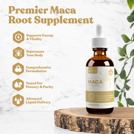 Rejuvica Health Active Maca - Advanced Maca Root Extract - Peruvian Ginseng - Liquid Delivery for Better Absorption - Supports Energy & Vitality