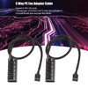 2Pcs PWM Fan Hub 5 Way 4Pin 13.8in Cable Length