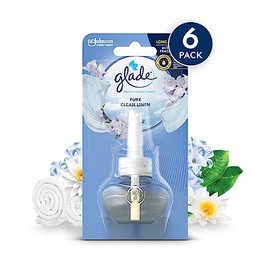 Glade Plug in Air Freshener Refill, Electric Scented Oil Room Air Freshener, Clean Linen, 6 Refills (6 x 20ml), Packaging May Vary