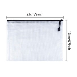 TUPARKA Pack of 15 Document Wallets A5 Zipper File Wallets Plastic Zip Folder Bags Small Zip Storage Bag Black