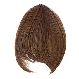 Prisila FX-101 Full Hand Planted Bangs Wig, Licking Bangs, Heat Resistant, TMB, Maroon Brown