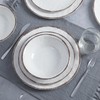 LEHAHA Farmhouse White Melamine Plates and Bowls Set, White dishes