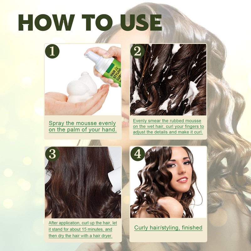 Curl Defining Cream, Curly Hair Conditioner, Curl Boost Defining Cream,