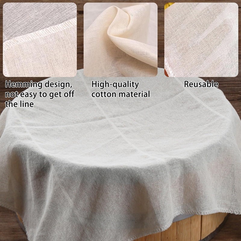 6 Straining Cloths, Cheesecloth, 50 x 50 cm, Purpose Cheese