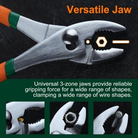 SPEEDWOX Slip Joint Pliers Combination Pliers Grip Slip Joint Pliers Grip Slip Joint Pliers Soft Touch Combination Pliers Comfort Type Ideal for Screw Removal Sheet Material All Sizes Pipe and