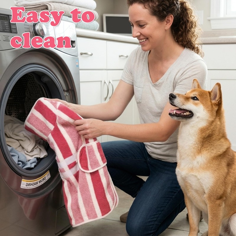 Quick Drying Dog Bathrobe - Super Absorbent Dog Bathrobe with