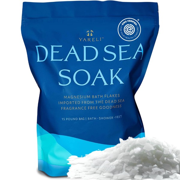 Yareli Magnesium Flakes, 15lb, Dead Sea Bath & Foot Soak,