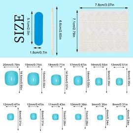 NICENEEDED 24 Pcs Square Press on Toenails, Blue Short False Toe nails, Glossy Fake Toenails Solid Color Full Cover Nails Acrylic Stick on Foot Nails Removable Glue-on Nails Reusable Artificial Nails