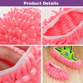 5 Pairs Mop Shoes, Mop Slippers, Removable and Washable, Cover Shoes, Reusable, Cleaning Shoes, Easy for Home, Floor, Dust, Dirt, Hair, Cleaning for Women, Men, 5 Colours