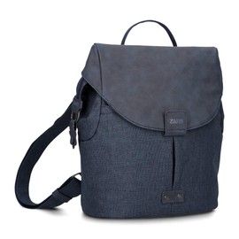 Zwei Damen City-Rucksack Olli OR8 kleiner Rucksack 5 Liter Lederoptik im Vintage-Style robust strapazierfähig wasserabweisend Hauptfach mit Reißverschluss (grey)